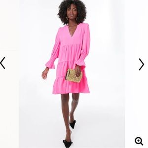 Tuckernuck crepe Kenzo dress in electric pink